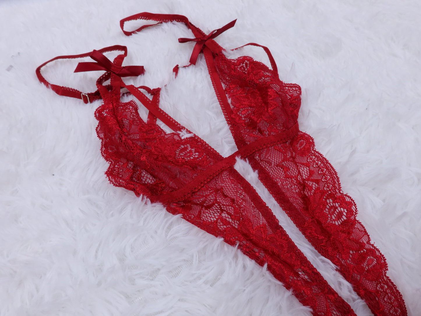 Margot Red Embroidery Lingerie set